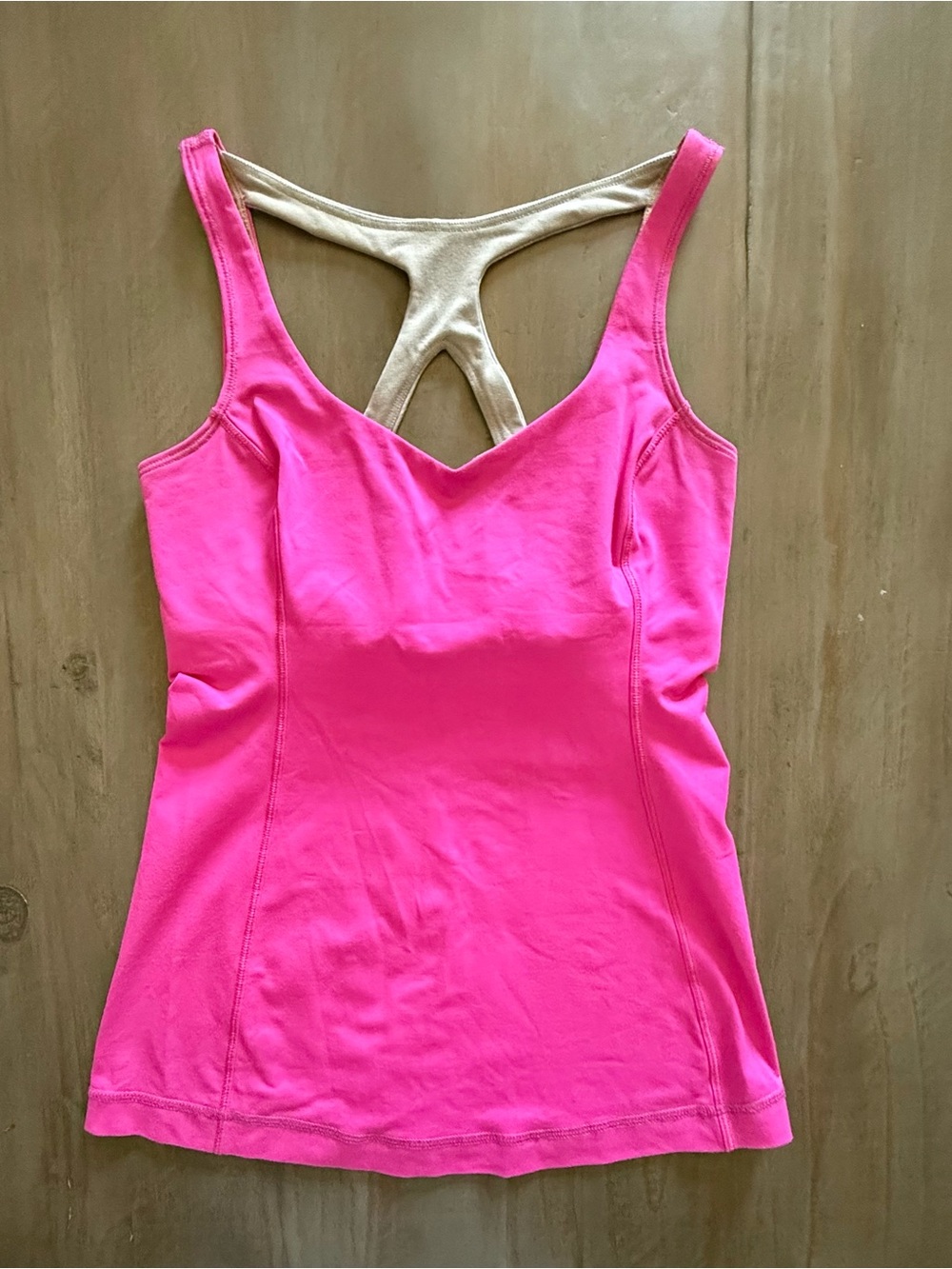 lululemon POW PINK Optimal Tank with Metallic Racerback 4 DISCONTINUED COLOR